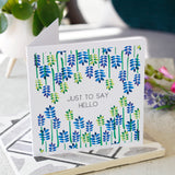 Just To Say Hello Floral Card - Olivia Morgan Ltd