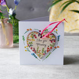 Mother's Day Personalised Card And Wooden Heart