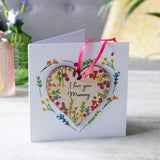 Mother's Day Personalised Card And Wooden Heart