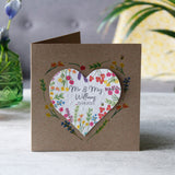 Personalised Wedding Wildflower Seed Heart Card