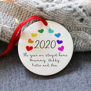 Rainbow Lockdown 2020 Memory Ceramic Decoration