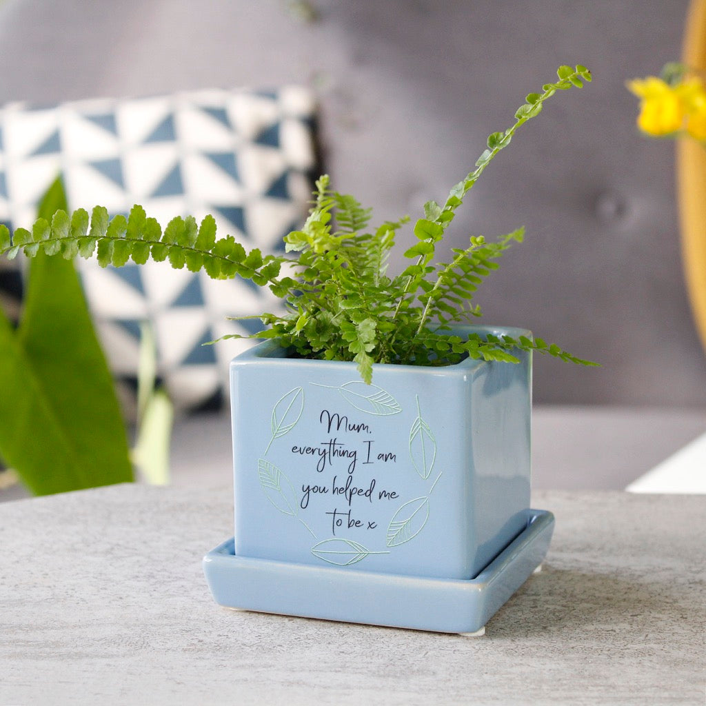 plant pot quotes Thank You Mum Quote Cube Plant Pot – Olivia Morgan Ltd