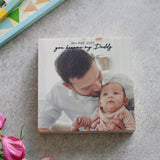 First Father's Day Wooden Block Photograph