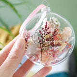 Engagement Floral Glass Bauble Hanging Decoration
