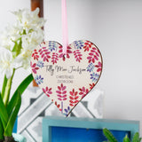 Christening Personalised Wooden Heart Decoration - Olivia Morgan Ltd