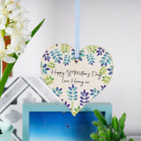 Happy Mother's Day Floral Heart Hanging Decoration - Olivia Morgan Ltd