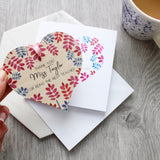 Teacher thank You Removable Heart And Card - Olivia Morgan Ltd