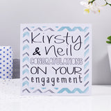 Engagement Chevron Personalised Card - Olivia Morgan Ltd