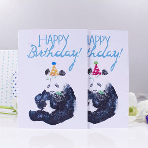 Happy Birthday Panda Party Hat Card - Olivia Morgan Ltd