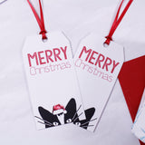 Cat Santa Hat Christmas Gift Tag - Olivia Morgan Ltd