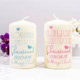 Christening Personalised Candle For Boys And Girls - Olivia Morgan Ltd
