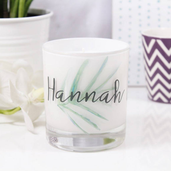 Botanical Personalised Scented Candle For Her - Olivia Morgan Ltd