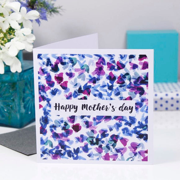 Happy Mother's Day Petals Pattern Card - Olivia Morgan Ltd