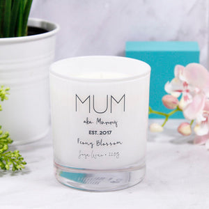Scented Personalised Candle For Mum - Olivia Morgan Ltd