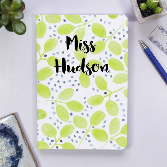 Teacher Personalised Notebook Gift - Olivia Morgan Ltd