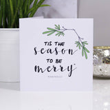 Tis The Season To Be Merry Drink Prosecco Christmas Card - Olivia Morgan Ltd
