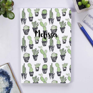 Cacti Personalised Notebook For Her - Olivia Morgan Ltd