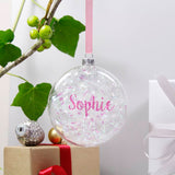 Baby's First Christmas Personalised Iridescent Bauble - Olivia Morgan Ltd