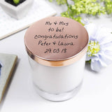 Scented Engagement Personalised Candle With Lid - Olivia Morgan Ltd