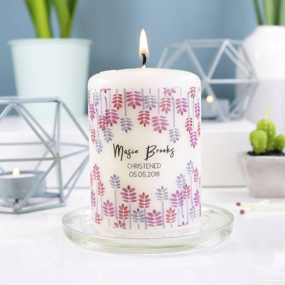 Christening Personalised Candle Keepsake Gift - Olivia Morgan Ltd