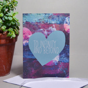 To Infinity and Beyond Heart Card - Olivia Morgan Ltd