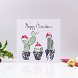 Cacti Santa Hat Christmas Card - Olivia Morgan Ltd