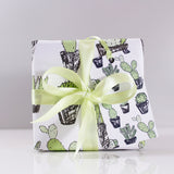 Cactus Succulent Eco Friendly Wrapping Paper - Olivia Morgan Ltd