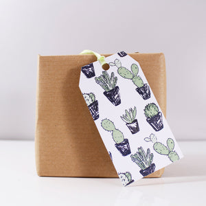 Cacti Pattern Gift Tag - Olivia Morgan Ltd