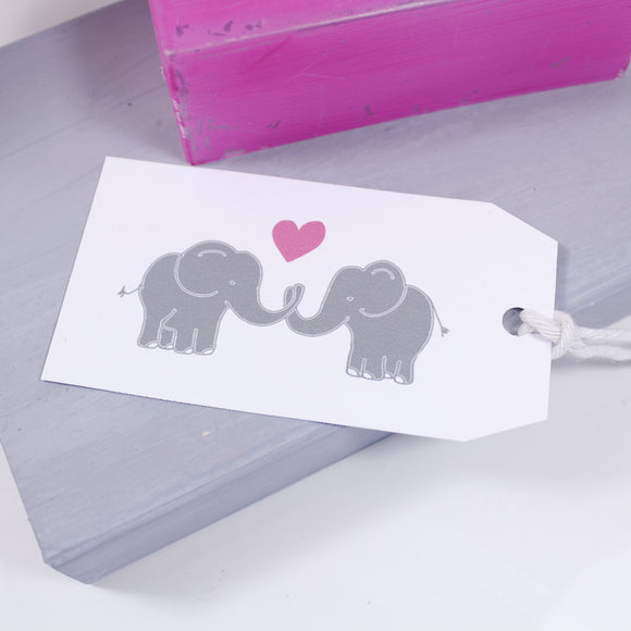 Elephant Love Gift Tag - Olivia Morgan Ltd