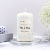 First Christmas As Mr And Mrs Personalised Candle - Olivia Morgan Ltd