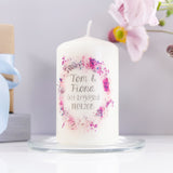 Wreath Engagement Personalised Candle - Olivia Morgan Ltd