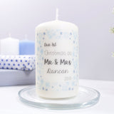 First Christmas As Mr And Mrs Personalised Candle - Olivia Morgan Ltd