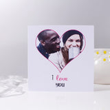 Photo Heart Anniversary Personalised Card - Olivia Morgan Ltd