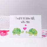 I Want To Grow Old With You Tortoise Card - Olivia Morgan Ltd