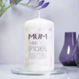 Thank You Mum Personalised Candle For Mum - Olivia Morgan Ltd
