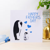 Happy Father's Day Penguin Card - Olivia Morgan Ltd