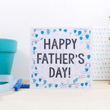 Happy Father's Day Patterned Card - Olivia Morgan Ltd