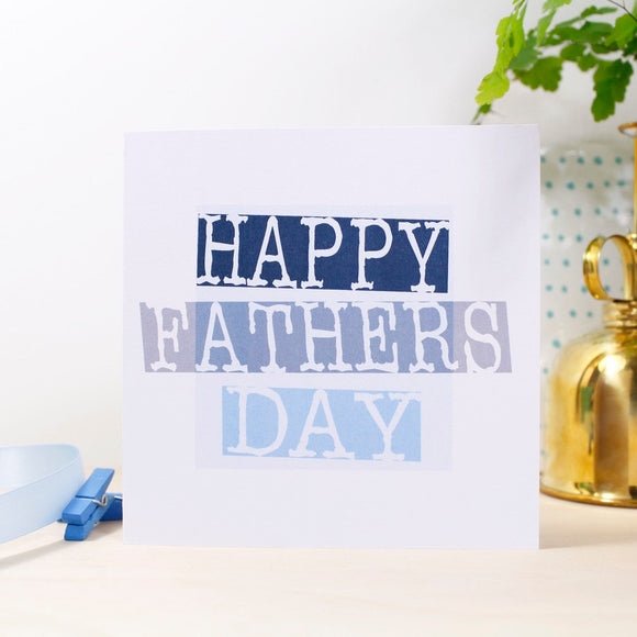 Happy Father's Day Stamped Style Card - Olivia Morgan Ltd
