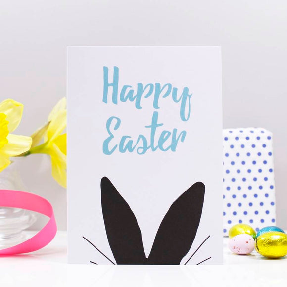 Happy Easter Rabbit Ears Card - Olivia Morgan Ltd