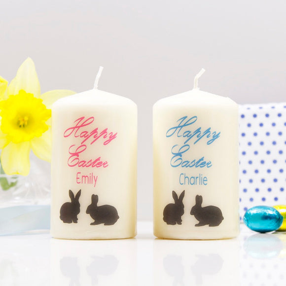 Easter Bunnies Personalised Candle - Olivia Morgan Ltd