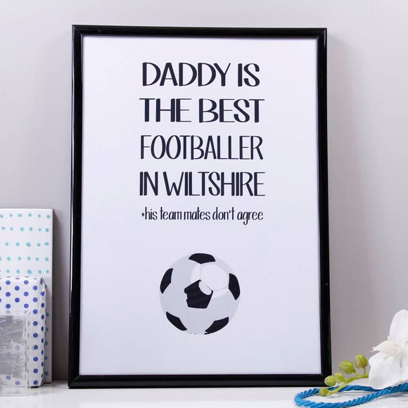 Sports Personalised Print For Dad - Olivia Morgan Ltd
