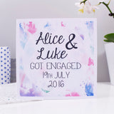 Engagement Personalised Watercolour Card - Olivia Morgan Ltd