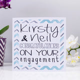 Engagement Chevron Personalised Card - Olivia Morgan Ltd