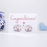 Congratulations Wedding Hedgehog Card - Olivia Morgan Ltd
