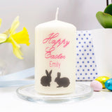 Easter Bunnies Personalised Candle - Olivia Morgan Ltd