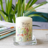 Thank You Teacher Wildflower Candle Gift
