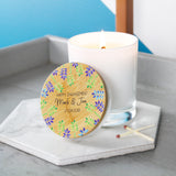 Happy Engagement Scented Candle With Floral Lid - Olivia Morgan Ltd
