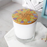 Wedding Anniversary Scented Candle With Floral Lid - Olivia Morgan Ltd
