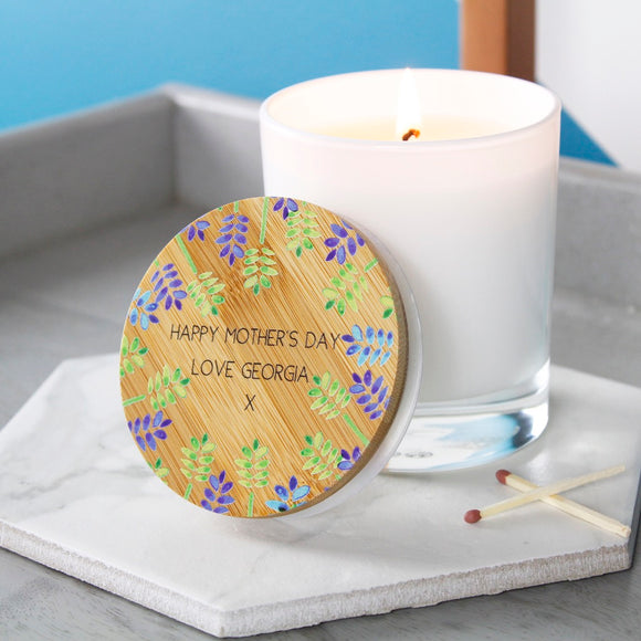 Floral Lid Mother's Day Luxury Scented Candle - Olivia Morgan Ltd