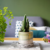 Hand Glazed Plant Pot For Teachers - Thank you Gift